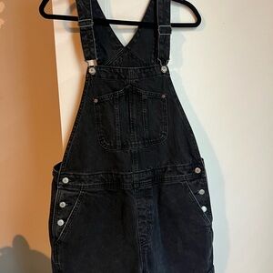 Old Navy Black Denim Overalls